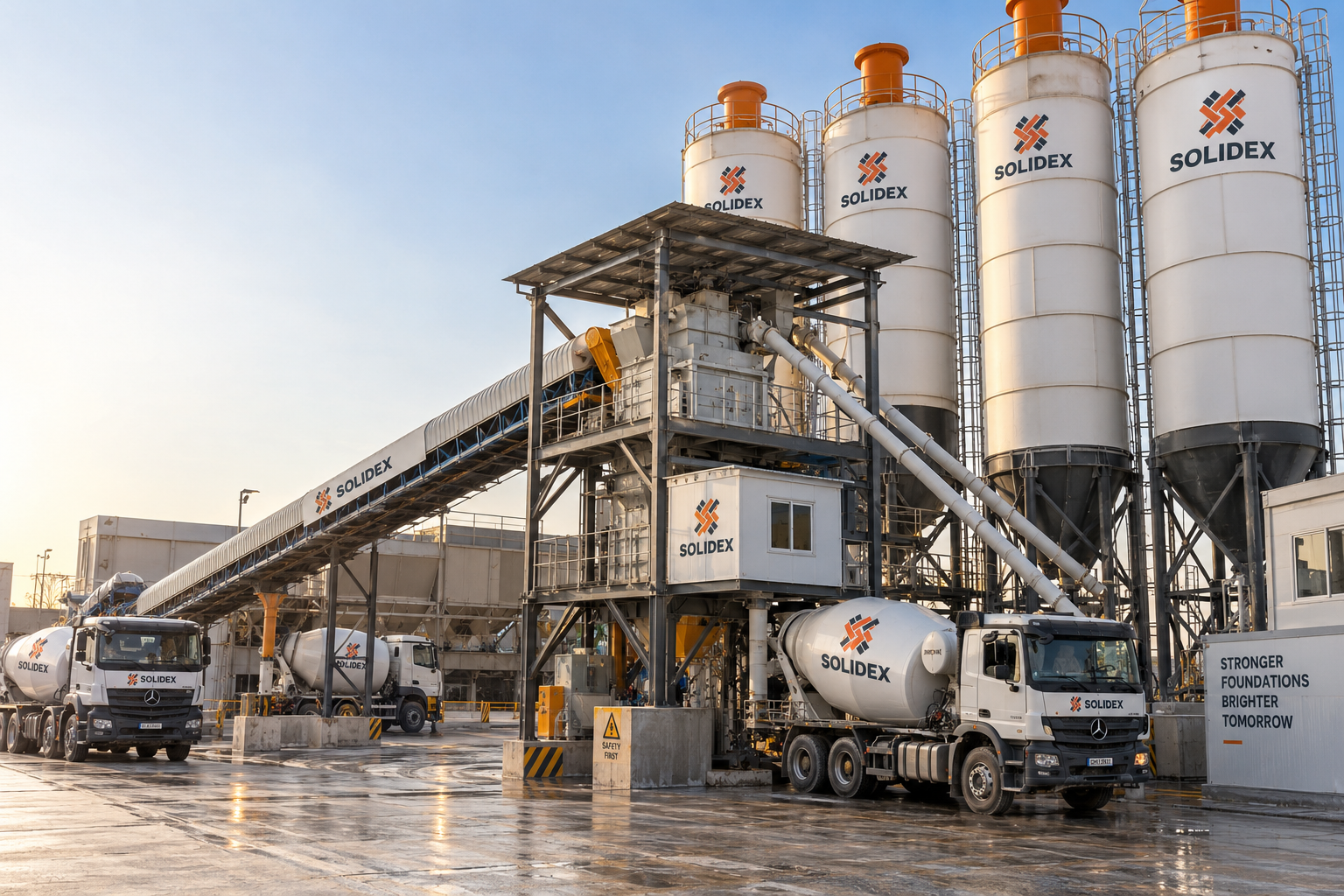 Construction and concrete supply imagery supplied by SOLIDEX