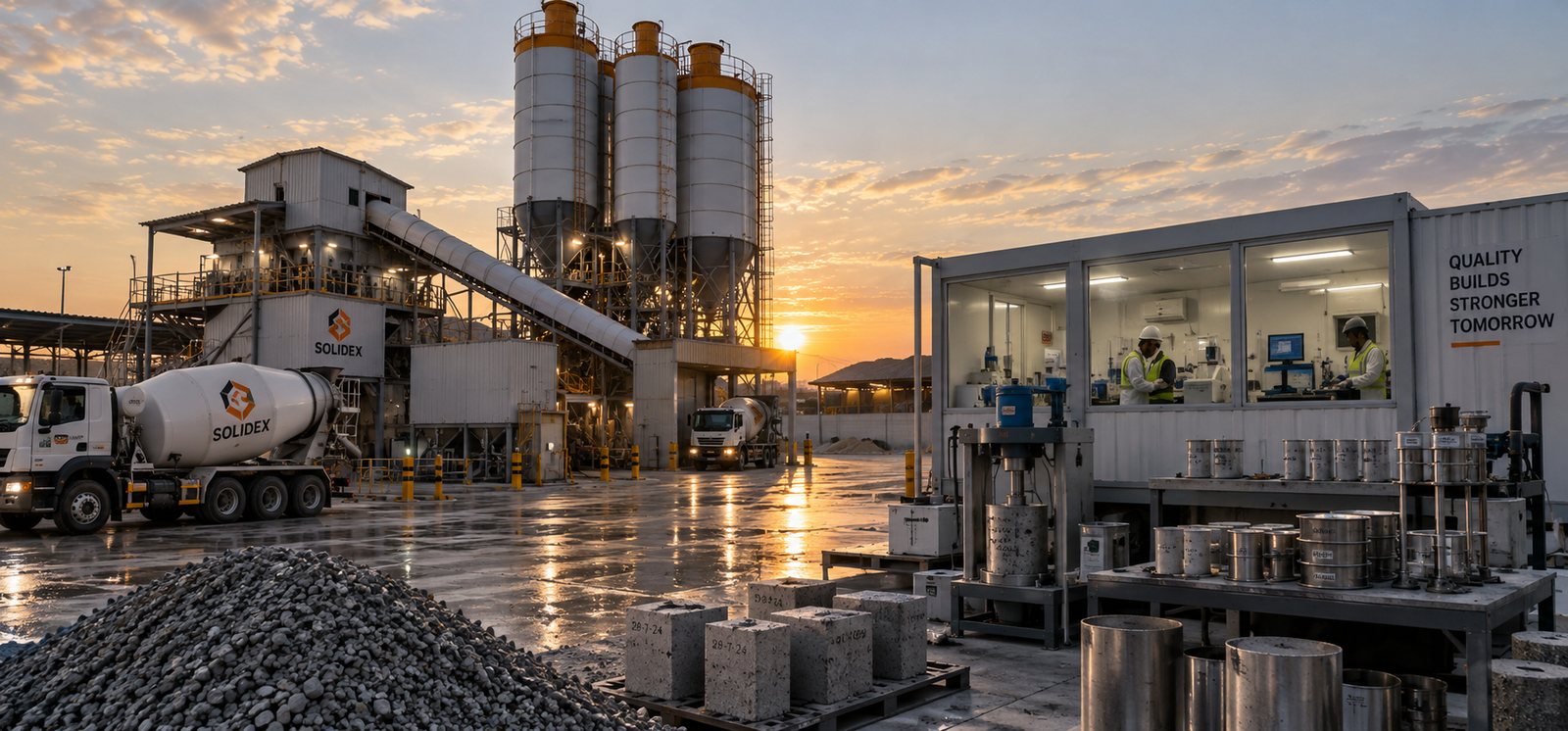 Concrete laboratory imagery supplied by SOLIDEX